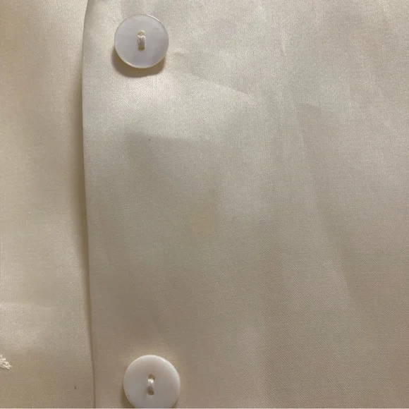 Vintage 100% Silk Embroidered Cream Blazer and Tank Set - Rena Rowan 4P - Picture 14 of 14